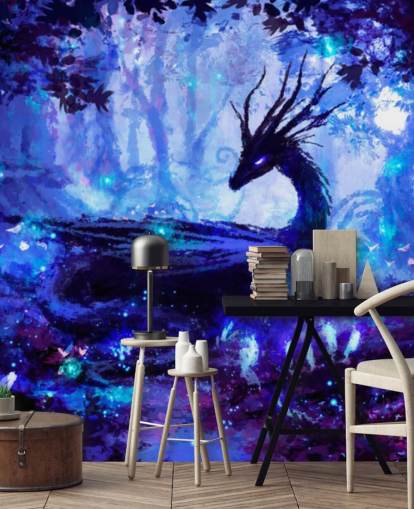 fondo de pantalla de bosque de dragones oscuros