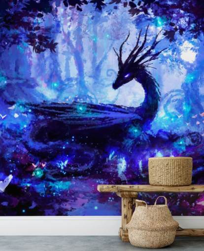 fondo de pantalla de bosque de dragones oscuros