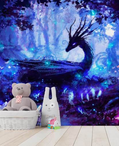 fondo de pantalla de bosque de dragones oscuros