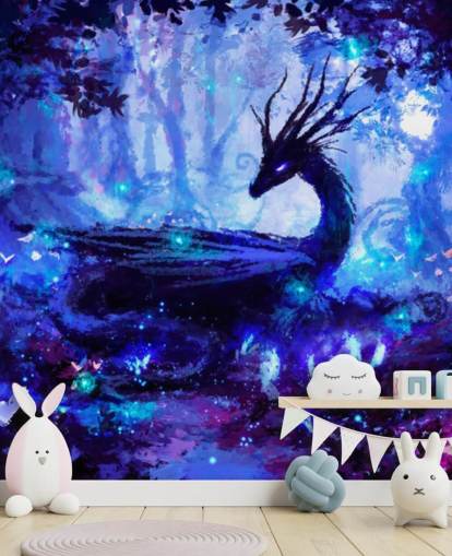 fondo de pantalla de bosque de dragones oscuros