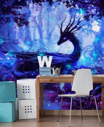 fondo de pantalla de bosque de dragones oscuros