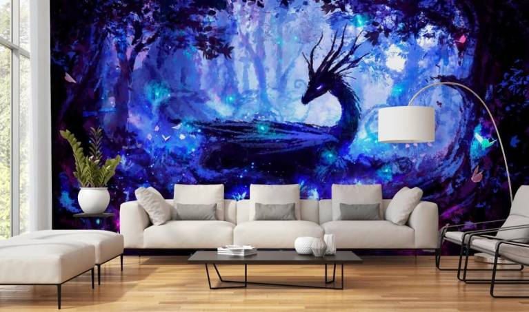 Custom ceiling wallpaper, fantasy star murals for the living room