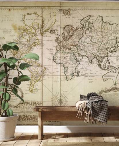 beigefarbenes individuelles Weltkarten-Wandbild mit dem Namen Historische Weltkarte für Büros und Esszimmer beigefarbenes individuelles Weltkarten-Wandbild mit dem Namen Historische Weltkarte für Büros und Esszimmer