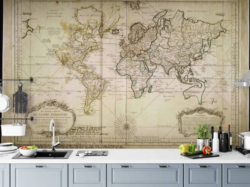 Old Map Wall Mural