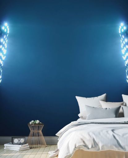 Luzes do estádio de futebol azul à noite papel de parede