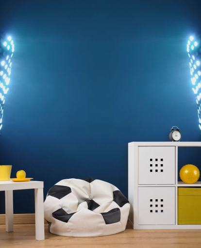 Fondo de pantalla de luces de estadio de fútbol azul en Fondo de pantalla de luces de estadio de fútbol azul en