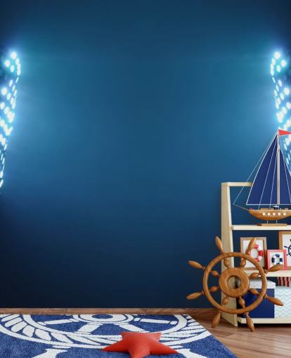 Blue Soccer Stadium Lights's nachts behang