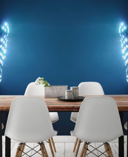 Blue Soccer Stadium Lights at Night Wallpaper