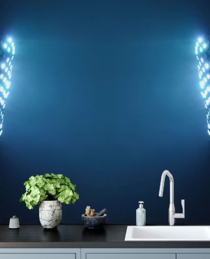 Blue Soccer Stadium Lights at Night Wallpaper