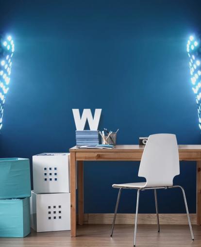 Blue Soccer Stadium Lights at Night Wallpaper