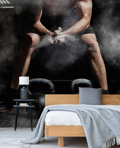 man putting chalk on hands before lifting weights wallpaper man putting chalk on hands before lifting weights wallpaper