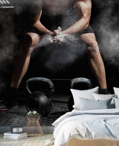 man putting chalk on hands before lifting weights wallpaper man putting chalk on hands before lifting weights wallpaper