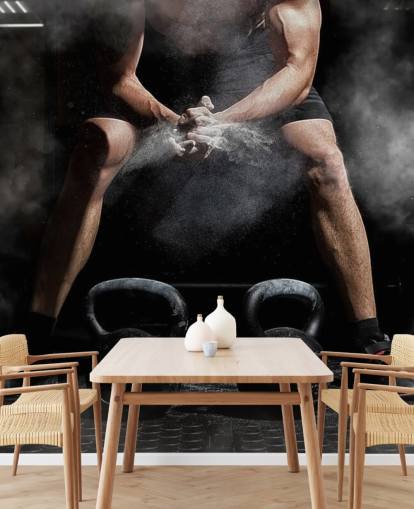 hombre poniendo tiza en las manos antes de levantar pesas fondo de pantalla hombre poniendo tiza en las manos antes de levantar pesas fondo de pantalla