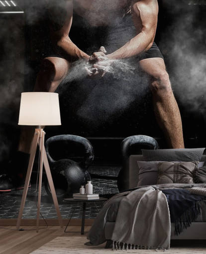 man putting chalk on hands before lifting weights wallpaper man putting chalk on hands before lifting weights wallpaper