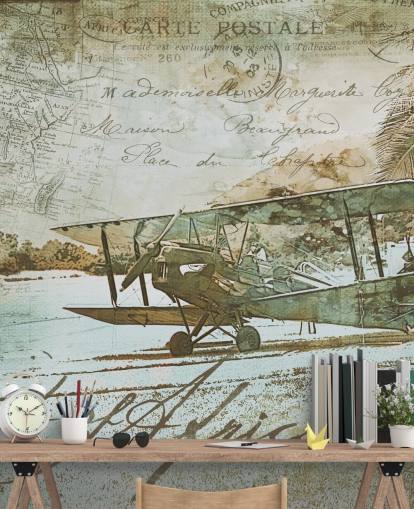 ilustración vintage de un fondo de pantalla de avión anticuado ilustración vintage de un fondo de pantalla de avión anticuado