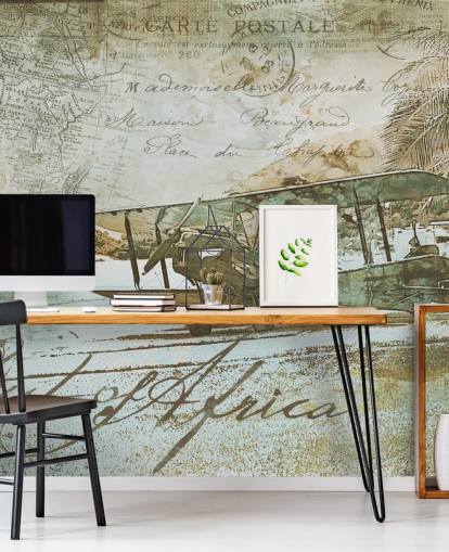 vuosikerta kuva vanhanaikainen lentokone tapetti