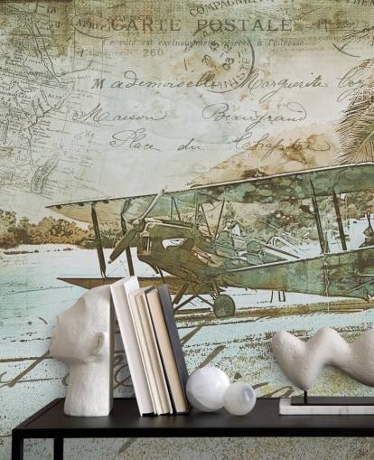 vintage illustration of an old fashioned aeroplane wallpaper vintage illustration of an old fashioned aeroplane wallpaper