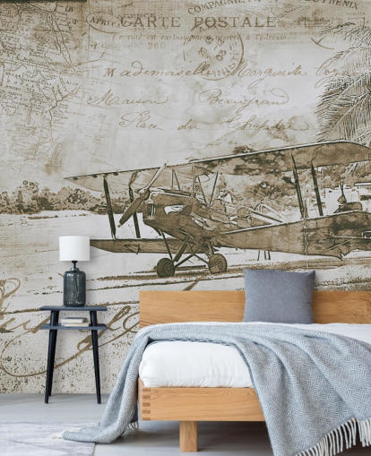 ilustración vintage de un fondo de pantalla de avión