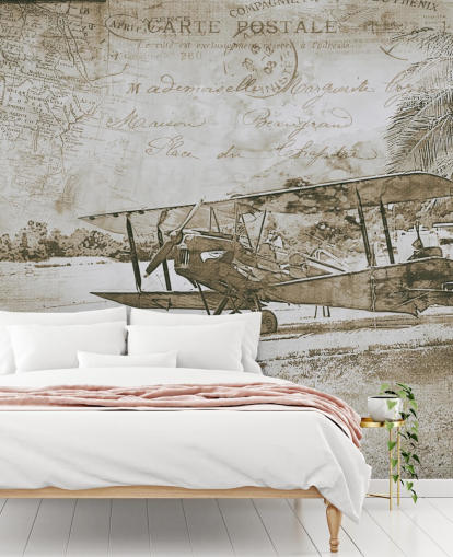 vintage illustration of an aeroplane wallpaper vintage illustration of an aeroplane wallpaper