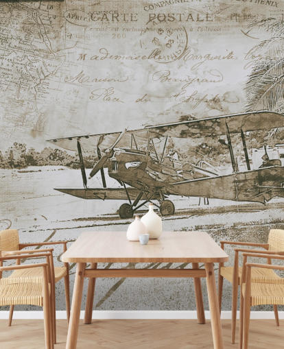 vintage illustration of an aeroplane wallpaper vintage illustration of an aeroplane wallpaper