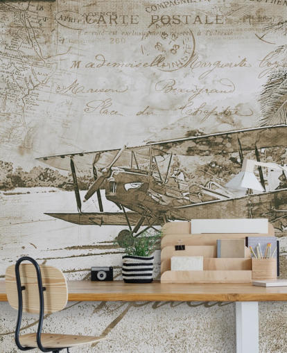 ilustración vintage de un fondo de pantalla de avión