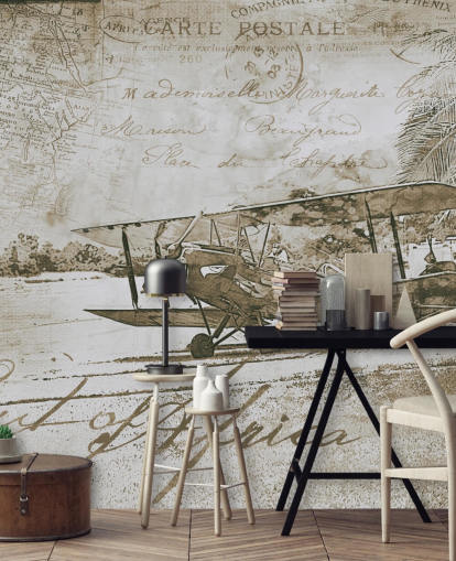 vintage illustration of an aeroplane wallpaper vintage illustration of an aeroplane wallpaper