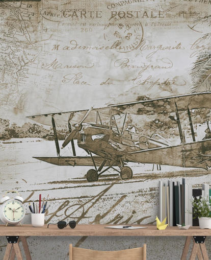 vintage illustration of an aeroplane wallpaper vintage illustration of an aeroplane wallpaper
