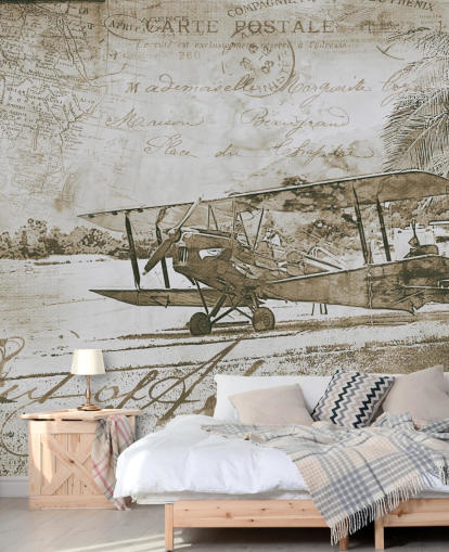 ilustración vintage de un fondo de pantalla de avión