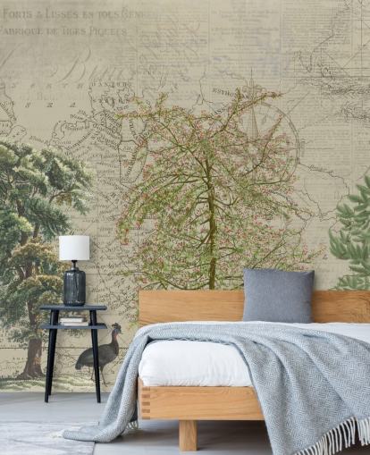 antica illustrazione di alberi e animali del bosco con carta da parati sfondo mappa antica illustrazione di alberi e animali del bosco con carta da parati sfondo mappa