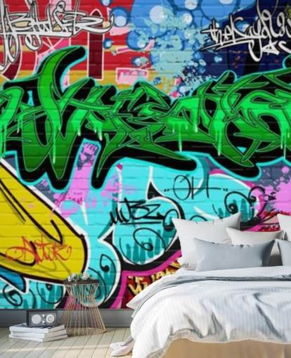 Papier peint Graffiti Art Urban Green