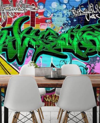 Fondo de pantalla Graffiti Art Urban Green