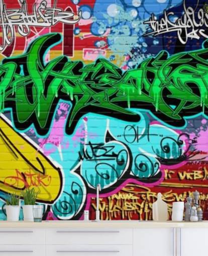 Fondo de pantalla Graffiti Art Urban Green
