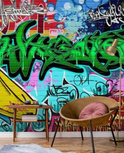 Papier peint Graffiti Art Urban Green