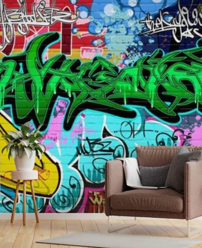 Fondo de pantalla Graffiti Art Urban Green