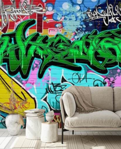 Graffiti Art Urban Green Wallpaper Graffiti Art Urban Green Wallpaper