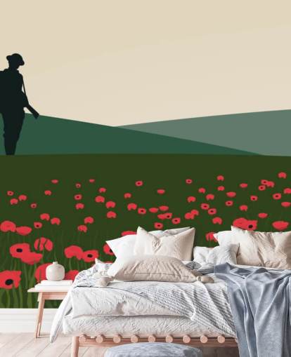 El soldado solitario WW1 The Lone Solider Wall Mural 
