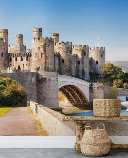 Conwy Castle i Wales, Storbritannien Conwy Castle i Wales, Storbritannien