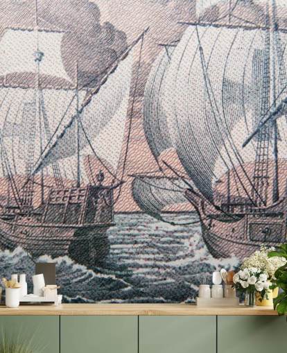 Christopher Columbus - Niña Pinta & Santa Maria Wall Mural