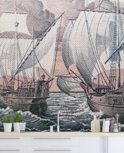 Christopher Columbus - Niña Pinta & Santa Maria Wall Mural