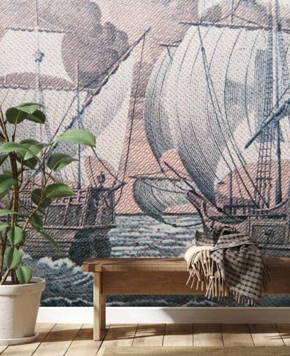 Christopher Columbus - Niña Pinta & Santa Maria Wall Mural