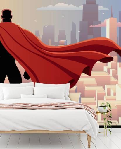 Superhero Looking at City Wallpaper Superhero Looking at City Wallpaper