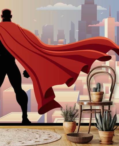 Superhero Looking at City Wallpaper Superhero Looking at City Wallpaper