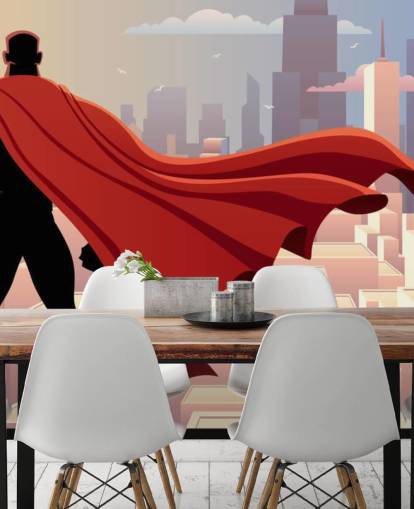Superhero Looking at City Wallpaper Superhero Looking at City Wallpaper