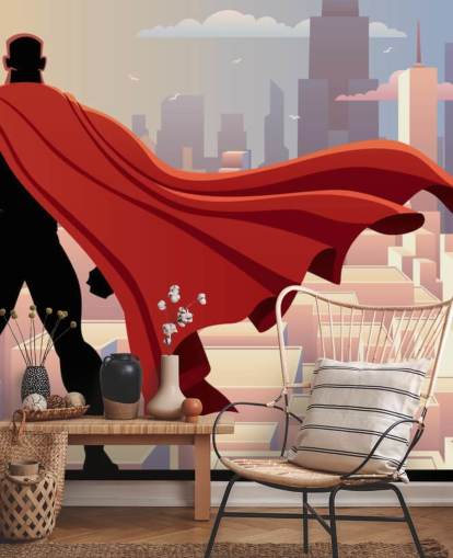 Superhero Looking at City Wallpaper Superhero Looking at City Wallpaper