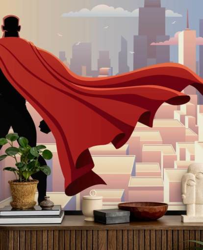 Superhero Looking at City Wallpaper Superhero Looking at City Wallpaper