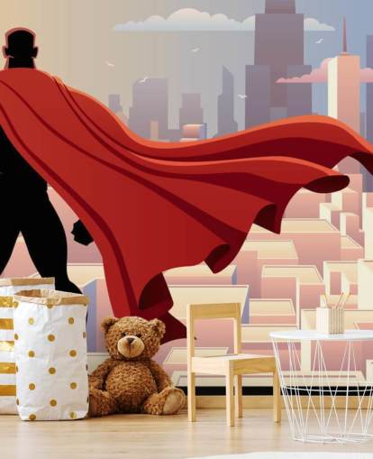 Superhero Looking at City Wallpaper Superhero Looking at City Wallpaper