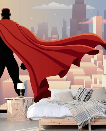 Superhero Looking at City Wallpaper Superhero Looking at City Wallpaper