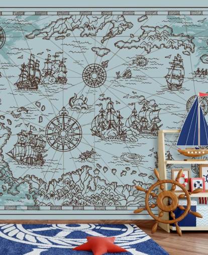 papier peint carte pirate bleu papier peint carte pirate bleu