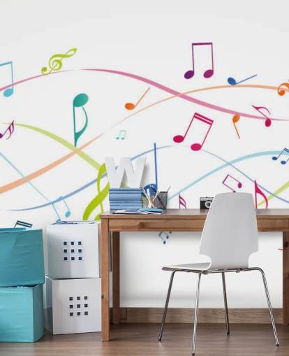 colourful customisable music wall mural called Colourful Music Notes for music classrooms colourful customisable music wall mural called Colourful Music Notes for music classrooms