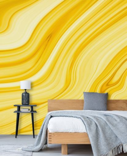 papel pintado de geoda de mármol amarillo